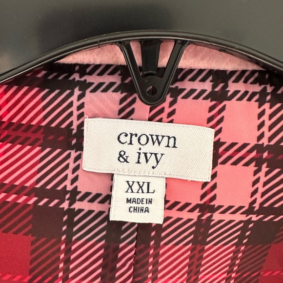 Crown & Ivy Long Car Coat size XXL - Picture 5 of 6